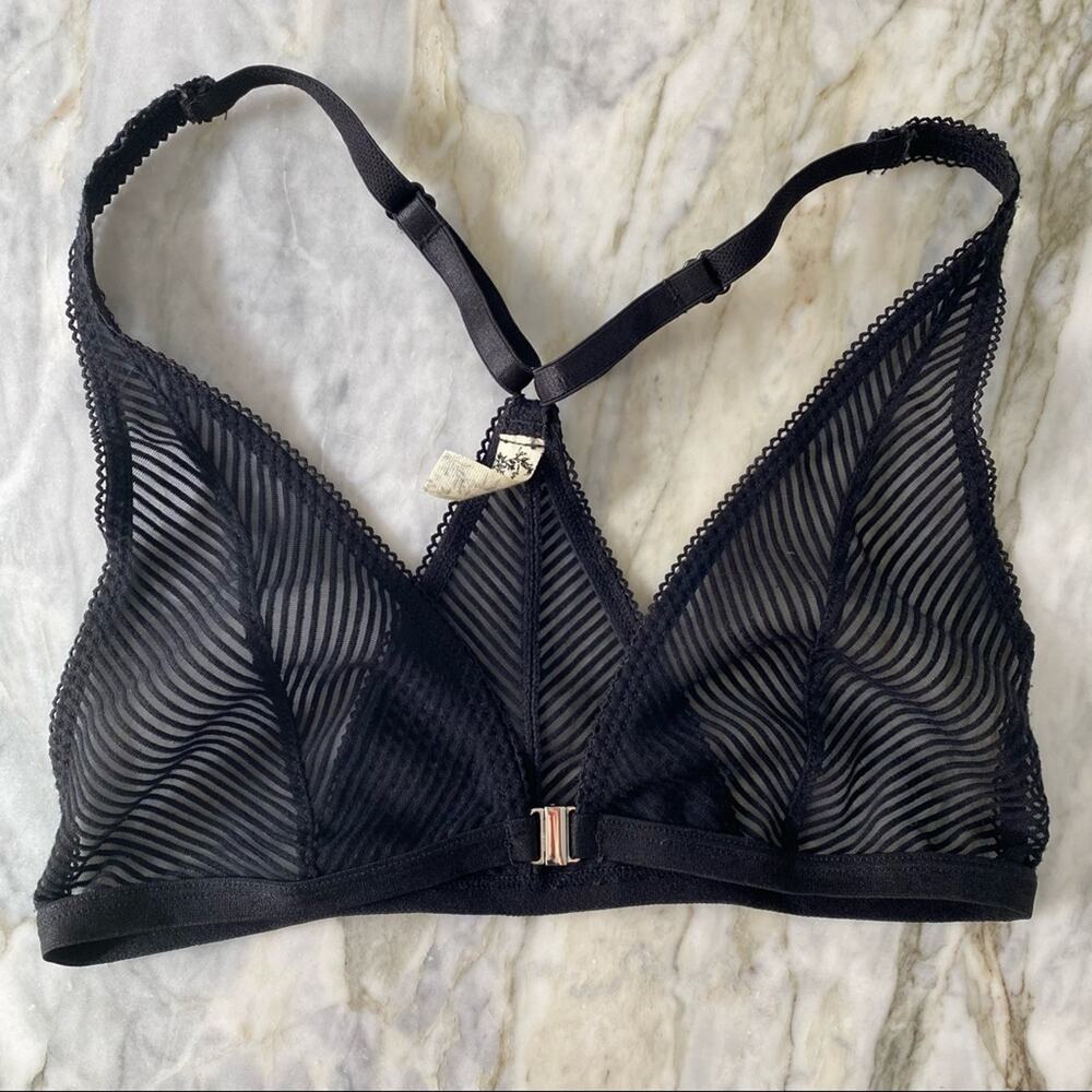 FREE PEOPLE Womens XS Intimately Nadia Bralette Bundle Nude Black Front Open - Picture 4 of 9